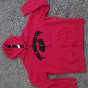 Vintage Fox Racing Hoodie Men's XXL Red & Black Hooded Sweatshirt Y2K